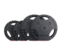 GORILLA SPORTS® Disques de Poids - 1,25kg, 2,5kg, 5kg, 10kg, 15kg, Set de 17,5kg, 27,5kg, 30kg, Ø 30/31mm, Plastique - Disques d'Haltères, Ensemble de Plaques, Musculation, Haltérophilie, Fitness, Gym