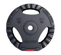 GORILLA SPORTS® Disques de Poids - 5kg, 30/31mm, Plastique - Disques d'Haltères, Ensemble de Plaques, Musculation, Haltérophilie