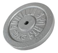 Gorilla Sports® Disques de Poids - Individuel, 20kg, en Fonte, Ø 30mm, Argent - Disques d'Haltères, Musculation, Haltérophilie
