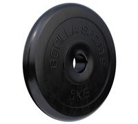 Gorilla Sports® Disques de Poids - Individuel/Ensemble, 1,25kg, 2kg, 2,5kg, 5kg, 10kg, 15kg, 20kg, 25kg, 27,5kg, 30kg, Ø 30/31mm, Noir - Disques d'Haltères, pour Musculation, Fitness, Domicile, Gym