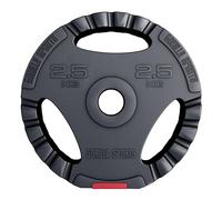 Gorilla Sports® Disques Poids - 1,25/2,5/5/10/15/20kg, Set 2/27,5/30kg, Ø 30/31mm, Fonte, Argent/Noir - Ensemble Plaques d'Haltères, Musculation, Fitness, Gym