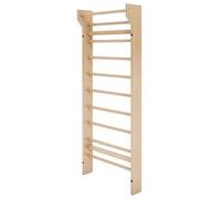 Gorilla Sports® Échelle Suédoise - 195 x 80 x 14 cm, avec 10 Barres, Murale, Charge Max. 100 kg - Bois de Pin - Espalier en Bois, Gymnastique, Fitness, Sport, Gym à Domicile, pour Adultes et Enfants