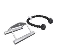 GORILLA SPORTS® Ensemble de corde à triceps avec ou sans articulation pivotante, individuel/ensemble, charge maximale : 200 kg, moletée, en chrome - Poignée parallèle, poignée de traction pour câble,