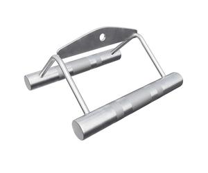 GORILLA SPORTS® Ensemble de corde à triceps avec ou sans articulation pivotante, individuel/ensemble, charge maximale : 200 kg, moletée, en chrome - Poignée parallèle, poignée de traction pour câble,