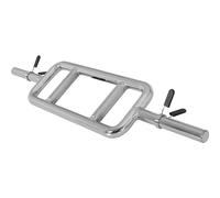 GORILLA SPORTS® Entraînement des triceps, diamètre 30 mm, avec 2 fermetures en étoile / 2 fermetures à ressort, jusqu'à 200 kg, chromé, moleté, barre d'haltère pour triceps, barre de triceps, barre de