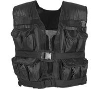 Gorilla Sports® Gilet Lesté - 10kg/20kg/30kg, Poids Réglable, avec Sac de Transport, Noir - Veste Lestée Ajustable, Course à Pied, pour Entraînement, Musculation, Exercice, Force, Fitness, Homme, Gym