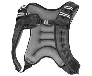 Gorilla Sports® Gilet Lesté - 5kg / 8kg / 10kg, avec Poids, Taille Unique, Noir - Veste Lestée, Course à Pied, Force et Endurance, Entraînement, Homme et Femme, Musculation, Fitness, Exercice, Gym