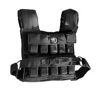 GORILLA SPORTS® Gilet lesté ajustable 10/20/30 kg, taille unique, nylon | Avec poids en fer antirouille, mousse TPE et coupe ajustée pour course et musculation; weighted vest, homme et femme