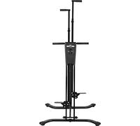 Gorilla Sports® Grimpeur Vertical Pliable 2 en 1 avec Compteur | Hauteur réglable de 141 à 190,5 cm, charge 200 kg et affichage du temps et des calories; stepper, machine d'escalade