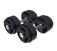 GORILLA SPORTS® Haltères Courts 30 kg, 2 Barres 42 cm, 12 Disques Gripper | Disques Plastifiés 1,25/2,5 kg, Poignées Nervurées, 4 Fermetures Étoile; Set Réglable Ø 30/31 mm pour Musculation