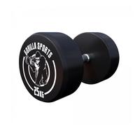 Gorilla Sports® Haltères - Poids de 25 kg, Individuel, Fonte Caoutchouc, Chromé, Antidérapante - Haltères Courts, Dumbbell