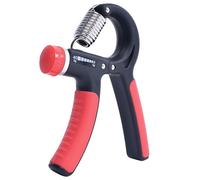 Gorilla Sports® Hand Grip - 14 x 11 x 2cm, Réglable, Antidérapant, Chromées - Poignée Musculation, Appareil Renforcement, Entraîneur Doigt, Fitness, Gym