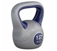 GORILLA SPORTS® Kettlebell - 12 kg, Individuel avec Poignée, Avec/Sans Support, Plastique, en Couleurs - Bouilloire de Poids