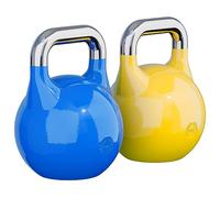 GORILLA SPORTS® Kettlebell de Competition - Poids de 8 à 40 kg, Individuel, avec Poignée, en Fonte d'Acier, en 9 couleurs - Haltère à Boule, Musculation, Entraînement, Exercice, Fitness, Gym, Domicile