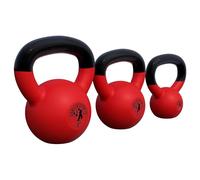 GORILLA SPORTS® Kettlebell en fonte 2 à 32 kg, vinyle, individuelle ou set | Avec poignée; bouilloire de poids, haltère à boule pour musculation, entraînement, fitness et gym