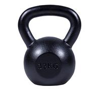 GORILLA SPORTS® Kettlebell - Set ou Simple, Haute Qualité, Fonte, Antidérapant, Fond Plat, Imperméable, Confortable, Noir/Argent - Poids Musculation, Fitness Materiel, Sport Maison, Home Gym