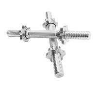 Gorilla Sports Lot de 2 Barres Courtes 42 cm avec bagues de Serrage - ⌀ 30 mm