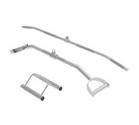 GORILLA SPORTS® Lot de 3 accessoires de tirage chromés, charge 200 kg