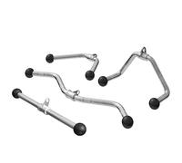 Gorilla Sports Lot de 4 Barres: Barre de tirage - Barre de Traction curl - Biceps et Triceps - Rectangulaire - en Forme de V