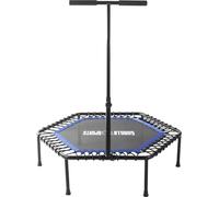 GORILLA SPORTS® Mini Trampoline de Fitness - Poignée Réglable en Hauteur, Ø 77cm, Bleu/Orange/Rose - Trampoline de Gym, Aérobic pour Adultes et Enfants, pour Gymnastique, Usage Intérieur/Extérieur