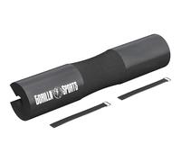 GORILLA SPORTS® Mousse Barre Musculation - 44,7 x 9,5 x 3,3 cm, Noir - Manchon à Squat, Coussin de Protection pour Barre d’Haltères, Barbell Squat Pad, Haltérophilie, Fitness