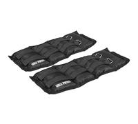 GORILLA SPORTS® Poids de cheville réglables 1 à 10 kg, paire ou set | Pour bras et chevilles, taille universelle avec fermeture Velcro, polyester doux et granulés métalliques; jogging, fitness