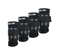 GORILLA SPORTS® Poids Poignet et Cheville - Lot de 4, Réglables, Polyester, Acier, 200g-5 kg, Noir - Poids Musculation, Ankle Weights, Wrist Weights, Fitness, Materiel Sport Maison