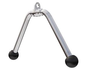 GORILLA SPORTS® Poignée Musculation - en Forme de V, Max 200 kg, Joint Pivotant, Chromé, Acier - Barre Tirage pour Triceps, Accessoire Poulie Musculation, Machine à Câble