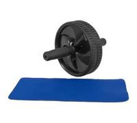 GORILLA SPORTS® Roue Abdominale - avec Tapis de Genoux, 27x18 cm, Bande de Roulement en Caoutchouc, Noir - AB Roller Wheel, Rouleau D'exercice, Abdominale Entraîneur, pour Abdominaux, Fitness, Maison