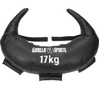GORILLA SPORTS® Sac Sable Bulgare - Poids 5/8/12/17/22,5kg, 5 Boucles, en Cuir Synthétique, Noir - Sac Puissance, Musculation, Sandbag, Entraînement Force, Fitness, Boxe, Gym