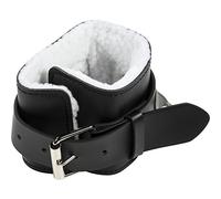 Gorilla Sports Sangle de Tirage Fourrée pour Chevilles en Cuir synthéthique