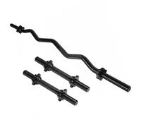 Gorilla Sports Set d'haltères Comprenant 2 Barres Courtes, Une Barre Curl SZ et 6 Fermetures