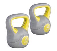 Gorilla Sports® Stylish Haltère kettlebell Poids de 2 à 20 kg Haltère de remise en forme Vendu à l’unité ou par lot, F : 8 kg (4 kg + 4 kg).