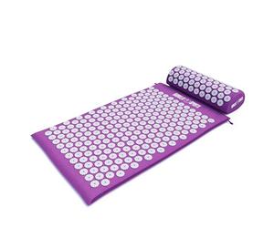 GORILLA SPORTS® Tapis d'Acupression - Kit avec Coussin et Sac de Transport, 68 x 42 x 2,5 cm, Lavable, Coton, Coloris au Choix - Tapis de Massage et Relaxation, Acupuncture, pour Soulagement Douleur