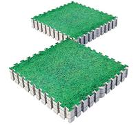 GORILLA SPORTS® Tapis Protection Fitness Puzzle - 16 Dalles, 60x60 cm, Épais 12mm, Antidérapant, Mousse EVA - Matelas pour Salle Sport, Exercice, Garage, Gym Sol, Piscine