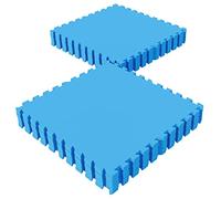 GORILLA SPORTS® Tapis Protection Fitness Puzzle - 16 Dalles, 60x60 cm, Épais 12mm, Antidérapant, Mousse EVA - Matelas pour Salle Sport, Exercice, Garage, Gym Sol, Piscine