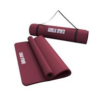 GORILLA SPORTS® Tapis Yoga - 190x60x1,5cm ou 190x100x1,5cm, avec Sangle Transport, Antidérapant, Couleurs au Choix - Fitness, Mat, Entraînement, Pilates, Exercice