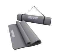 GORILLA SPORTS® Tapis Yoga - 190x60x1,5cm ou 190x100x1,5cm, avec Sangle Transport, Antidérapant, Couleurs au Choix - Fitness, Mat, Entraînement, Pilates, Exercice