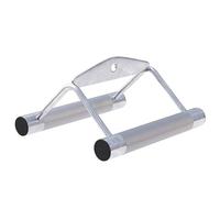 GORILLA SPORTS® Triangle de tirage parallèle, charge maximale 200 kg | Poignée Double D chromée avec prises moletées antidérapantes de 12,5 cm, pour tirage horizontal et vertical