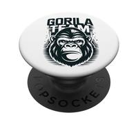 Gorilla Team Fierce Noir et Blanc PopSockets PopGrip Adhésif