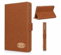 Gorilla Tech Étui portefeuille à rabat en cuir pour iPad - Étui de protection avec fonction support - Marron - iPad 9,7" (2017) 5ème génération