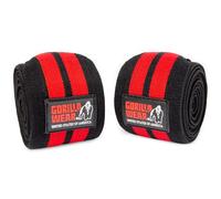 Gorilla Wear Knee Wraps 79 pouces - Noir/rouge - Accessoire de bodybuilding et de fitness - Taille unique