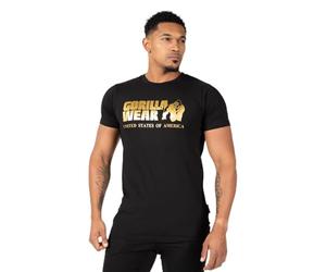 Gorilla Wear T-Shirt Classique - Blanc - Haut Classique avec Logo pour Le Sport, la Vie Quotidienne, l'entraînement, la Course, Le Jogging, Confortable, Coupe Normale, léger, en Coton, liberté de