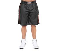 Gorilla Wear Wallace Short en maille pour bodybuilding Taille double Coupe large, Noir/rouge., XXL-3XL Tall