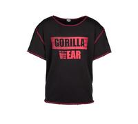 Gorilla Wear Wallace T-shirt d'entraînement à col large pour bodybuilding Taille double, Noir , S