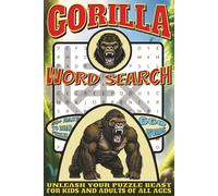 Gorilla Word Search: Easy To Read Print With 50+ Puzzles About Gorillas, Primates, Wildlife, And More | 6x9 inch, 110 pages | Gift For Holidays, Vacations, and Spare Time