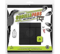 GorillaPads CB140-8 Lot de 8 Patins antidérapants pré-marqués à découper à Plusieurs Tailles, carrés de 10,2 cm, Noir