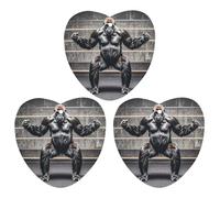 Gorillas in Fitness Gym Lot de 3 désodorisants à suspendre pour voiture, maison, bureau, style blanc