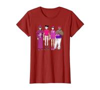Gorillaz Cracker Island Group T-Shirt, Femme, Canneberge, S