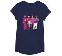 Gorillaz Cracker Island Group T-Shirt, Fille, Bleu Marine, L